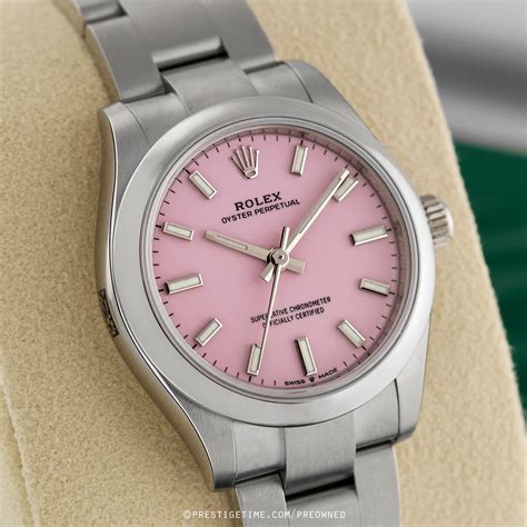 rolex oyster perpetual 31mm pink dial|rolex oyster perpetual price guide.